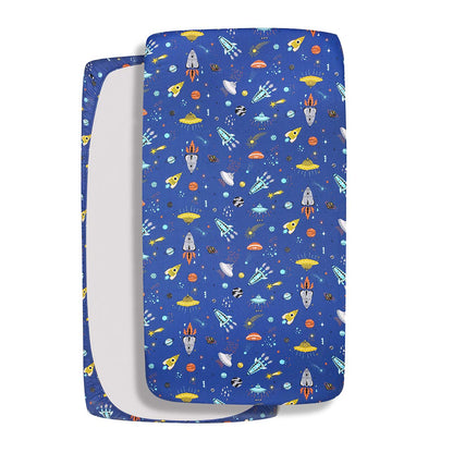 Astronaut Space Galaxy Baby Crib Sheet - Fitted Toddler Sheet Polyester Baby Sheet for Standard