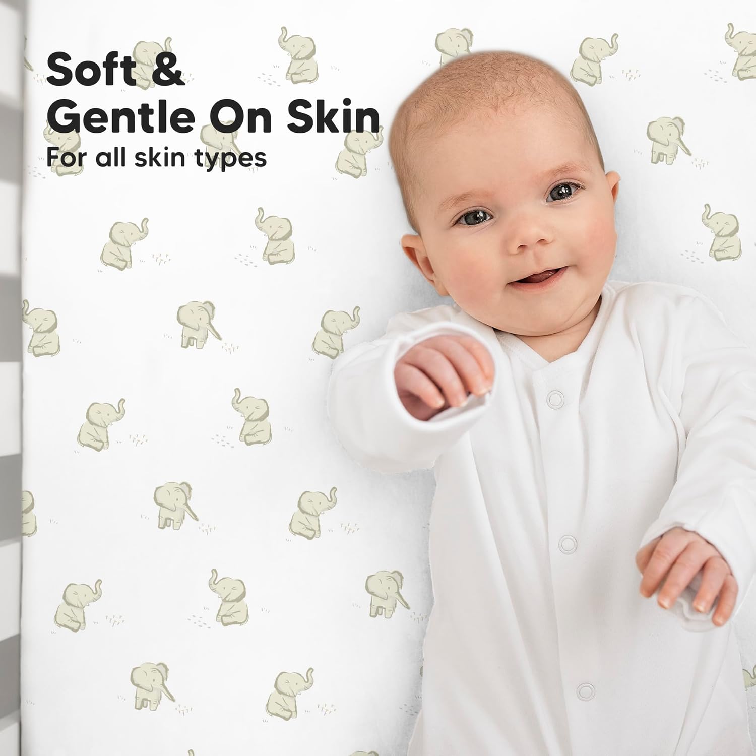 KeaBabies 2-Pack Baby Crib Sheets for Boys, Girls - 52x28 Viscose Derived from Bamboo Toddler Bed
