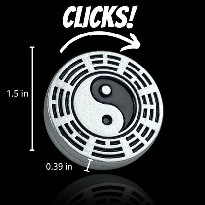Fidget Slider Metal Haptic Toys Fidgets for Adults Anxiety Stress Relief, Prevent Alzheimer's Clicks Fidget Slider for School Home Office(Silver)