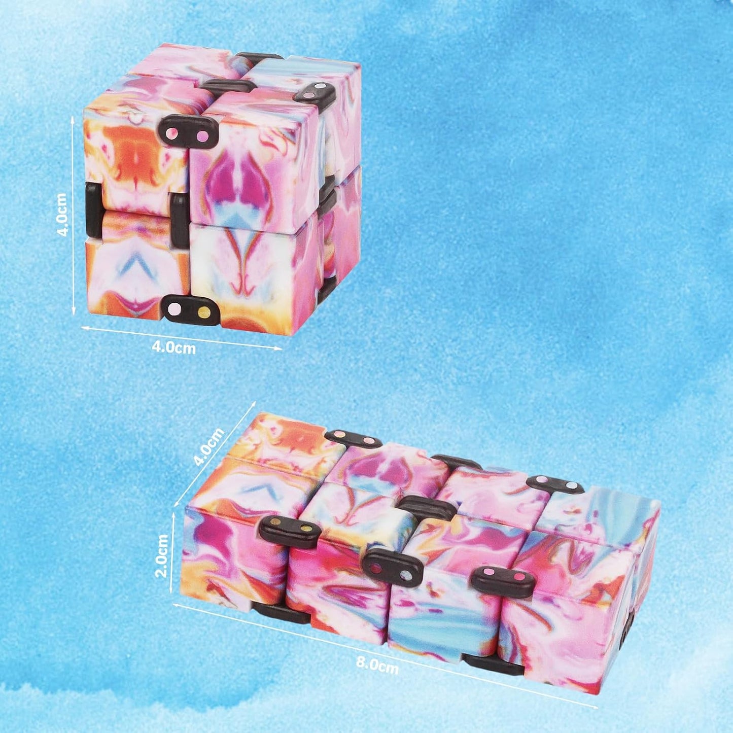 Fidget Infinity Cool Cube Toys: Fidget Toy Hand Held Magic Cubes Cool Stuff Gadgets Things Unique Birthday Gifts Boys Girls Kids Adults Anxiety Stress Relief Sensory Christmas Stocking Stuff Gift Toys