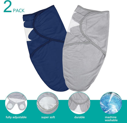 Biloban Baby Swaddles 0-3 Months for Boy & Girl, Cotton Swaddle Blanket, Newborn Essentials, Grey &