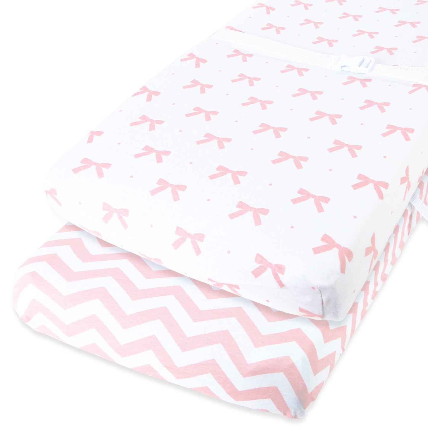 Cuddly Cubs Changing Pad Covers ??2 Pack ??Snuggly Soft Plush Cotton Changing Table Covers for Girl ??Fits Perfectly on Summer Infant and Other 16 x 32 Baby Changing Table Pads ??Pink