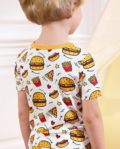 Bamboo Viscose Toddler Animal Pajamas Boys Girls Kids Cool Short Summer 12M-8Y Snug fit Pjs Set 2pcs