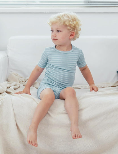 AVAUMA Stripe Pattern Baby Boys Girls Pajama Set Kids Toddler Snug fit Ribbed Sleepwear pjs for Daily Life Style