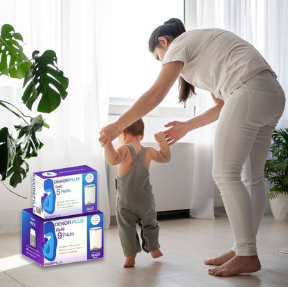 ECO-REFILLS Diaper Pail Refills - Fits Dekor PLUS Extra Thick, Powerful Odor Elimination & Fresh Powder Scent | Easy to Replace and Dispose of Diaper Bag (5 Count (Pack of 1))