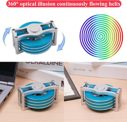 Desk-Kinetic-Toys Cool-Gadgets for Fidget: 20Mins Spinning-Tops, Cool-Stuff Figet Game for Adult Teen Children Kid, Optical-Illusion Stress Relief Gifts for Man Women Office School Home Christmas