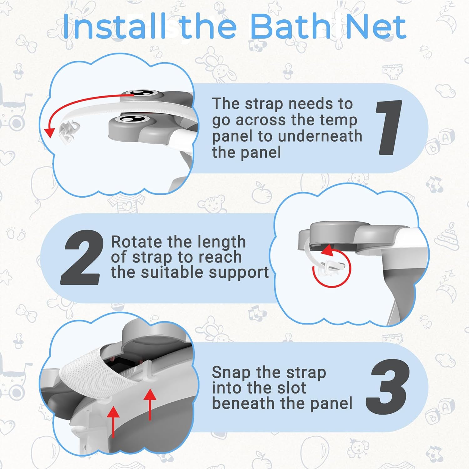Baby Bathtub, Collapsible Newborn Bathtub for Infant to Toddler 0-24 Months with Soft Cushion and