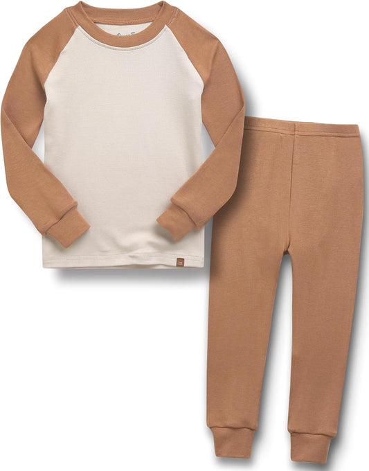 VAENAIT 6M-12Y Toddler Toddler Kids Toddler Girls Boys Soft Comfy Modal Tencel Solid Raglan