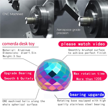 Desk-Fidget-Toys for Kinetic-Toy: Cool-Gadgets Cool-Stuff for Adults Kids Teens, Spinning Up to 180 Seconds, Stress Relief Toy for Christmas Optical-Illusion Gift for Office School Home Women Men