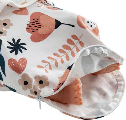 HOUSBAY 100% Cotton Baby Swaddle Sleep Sacks for Newborn Swaddling Blankets Adjustable 2-Way Zipper