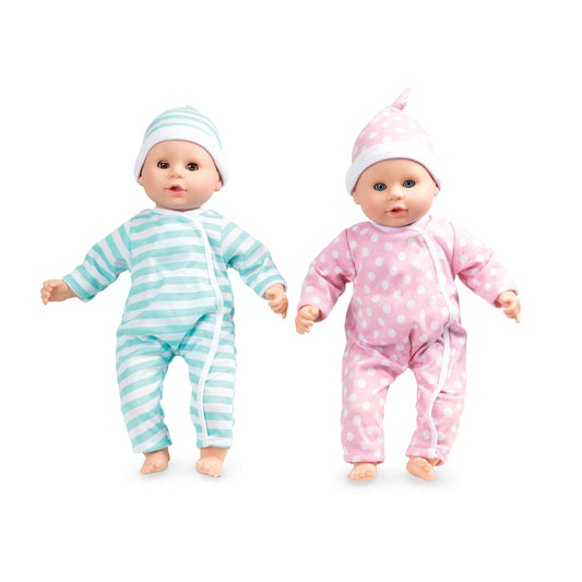 Melissa & Doug Mine to Love Luke & Lucy Realistic Twin Baby Dolls (15-inch) - Dolls and Accessories