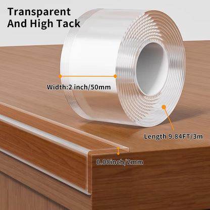 Baby Proofing Edge Protector for Baby 9.84ft,Clear Edge Protector Strip Sharp Edge Wrap Cover Tape,Corner Bumpers for Furniture,Crib Rail Covers for Teething