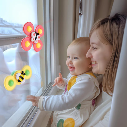 ALASOU Suction Cup Spinner Airplane Travel Toys for 1 Year Old Boy Girl