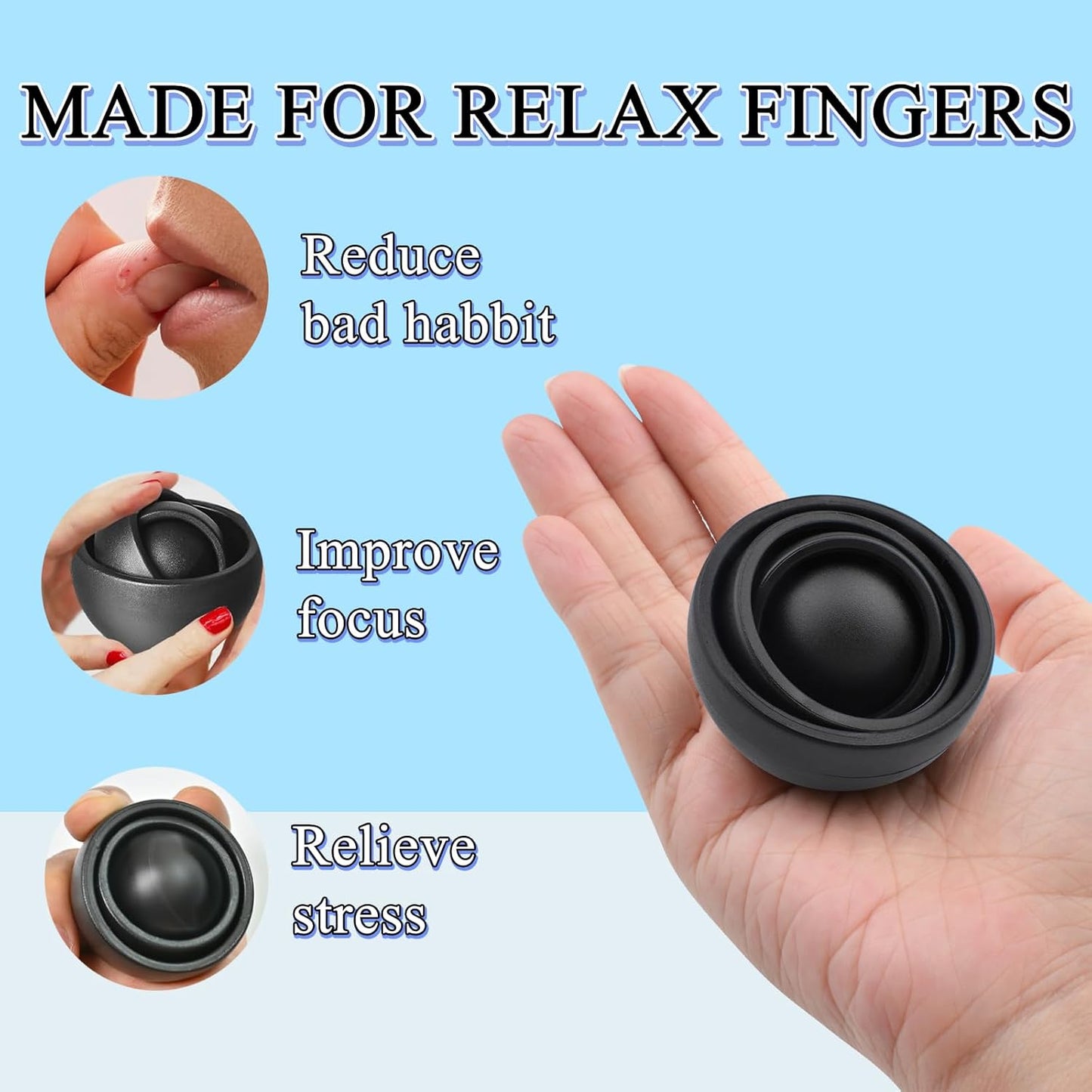 Fidget Toys for Kids, Finger Sensory Toys, Gifts for Boys Girls Teens Kids Easter Basket Stuffers, ADHD Autism Stress Relief Finger Toys Classroom