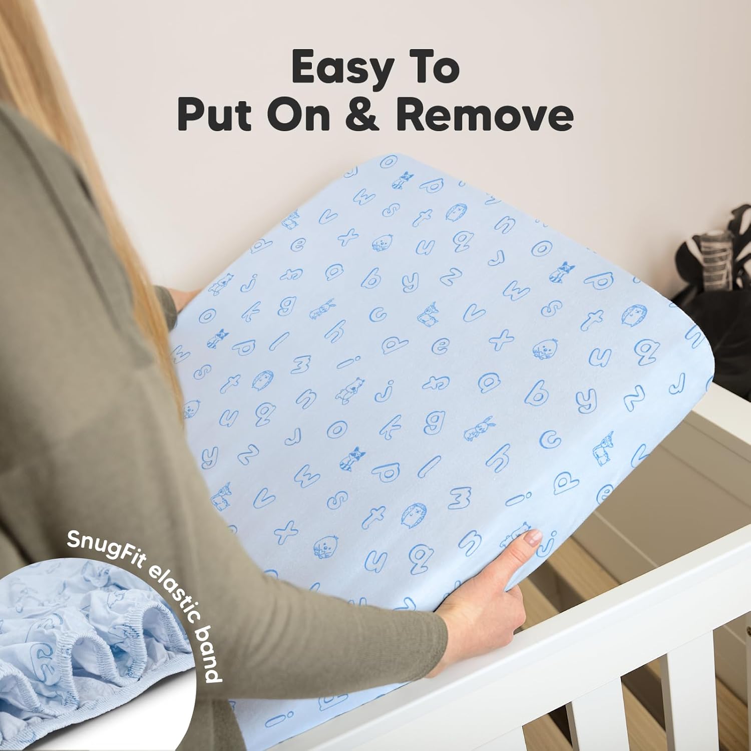 KeaBabies 2-Pack Organic Crib Sheets for Boys, Girls - 52x28 Fitted Crib Mattress Sheet Neutral