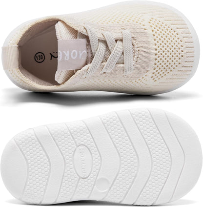 MORENDL Toddler Shoes Baby Walking Sock Shoes Infant Sneakers 0-4 Years Boy Girl Barefoot Tennis Shoe Non-Slip Brethable