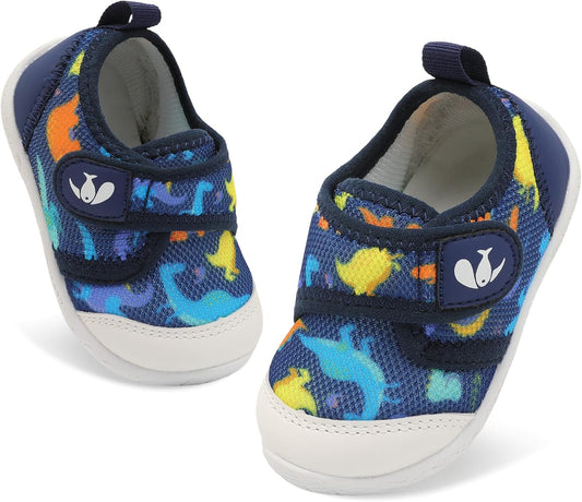 FEETCITY Baby First Walking Shoes Boys Girls Infant Sneakers Crib Shoes Breathable Lightweight Slip On Shoes