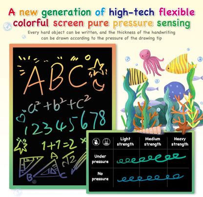 ORSEN LCD Writing Tablet 10 Inch, Colorful Doodle Board Drawing Tablet, Erasable Reusable Writing Pad, Educational for 3-6 Year Old Girls Boys(Yellow)