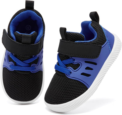 MORENDL Toddler Sneakers Baby Boys & Girls Barefoot Shoes Lightweight Breathable Walking Running Tennis Athletic Sport Shoes