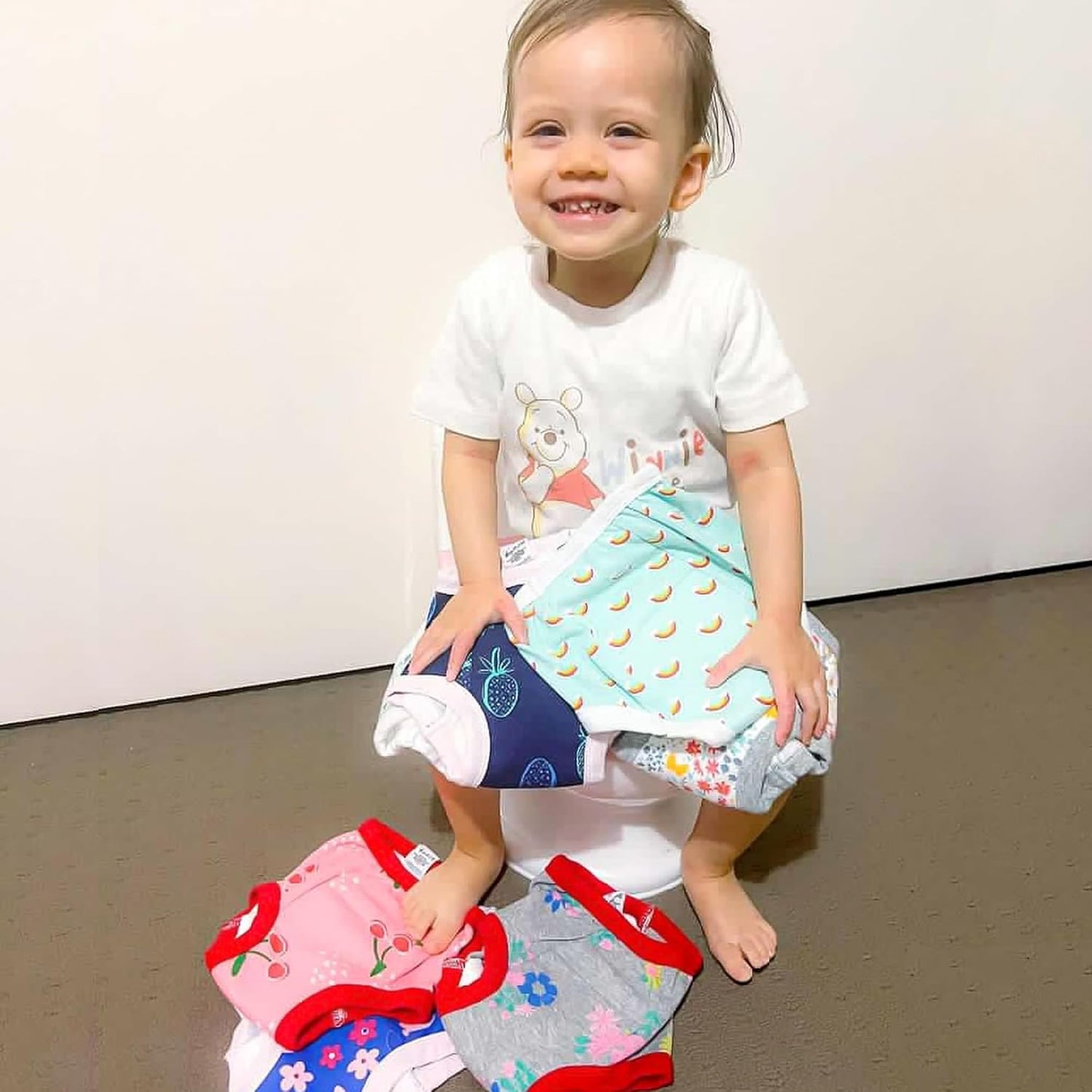 BIG ELEPHANT Potty Training Underwear - 10 Pack, 100% Cotton Absorbent Unisex Toddler Pee Pants for Boys Girls