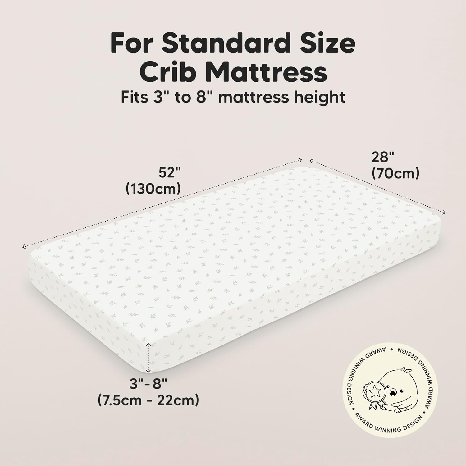KeaBabies 2-Pack Baby Crib Sheets for Boys, Girls - 52x28 Viscose Derived from Bamboo Toddler Bed