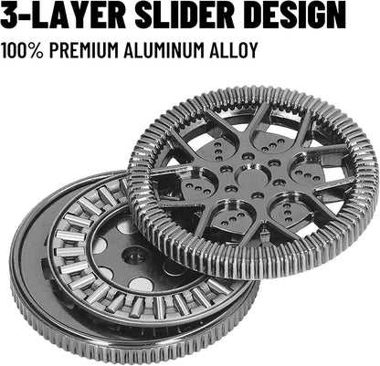 Metal Fidget Toys for Adults, Magnet Fidget Slider Haptic Coin EDC, ADHD Tool Anxiety and Stress Relief Toys, Birthday Gifts for Men (Shinming Black)…