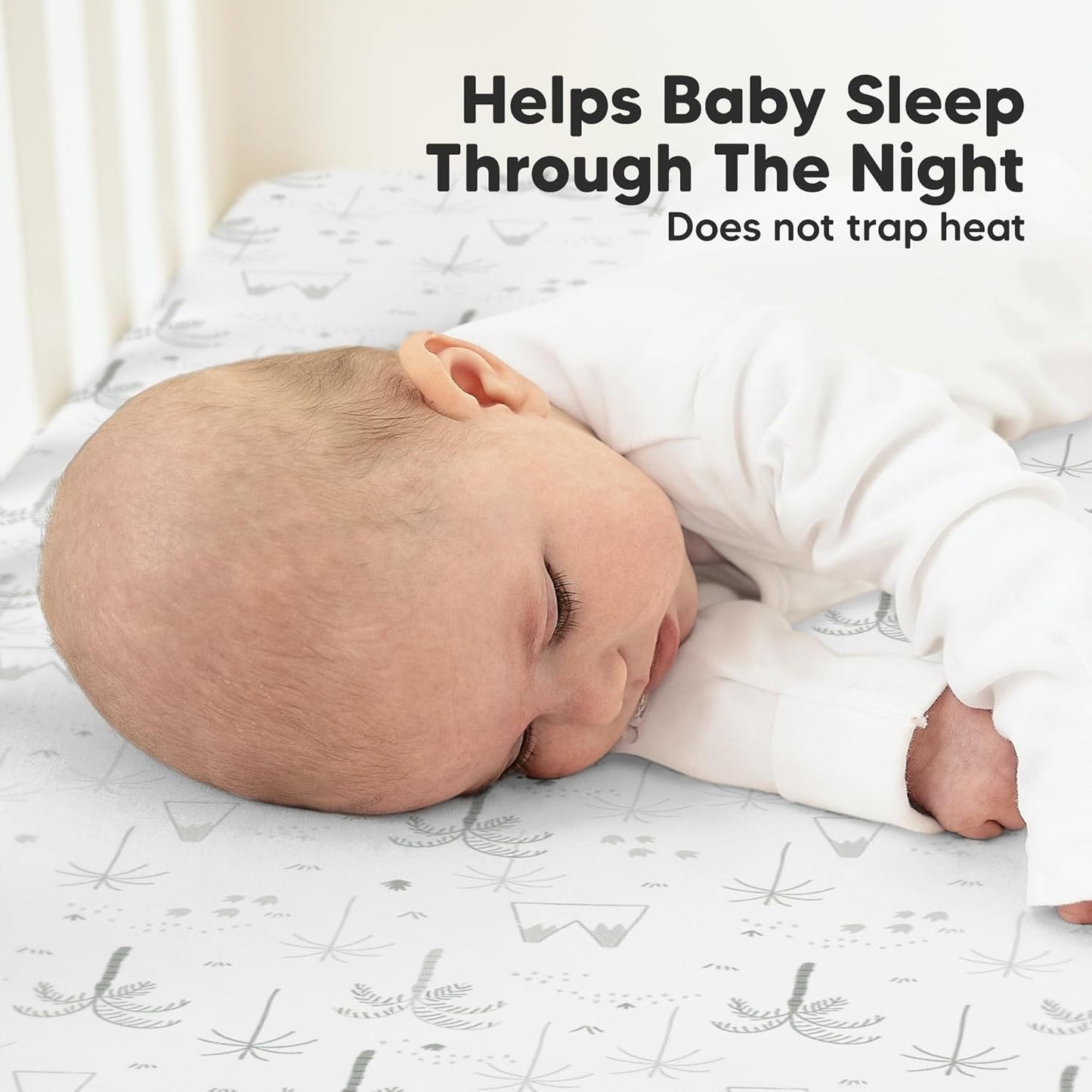 KeaBabies 2-Pack Organic Crib Sheets for Boys, Girls - 52x28 Fitted Crib Mattress Sheet Neutral