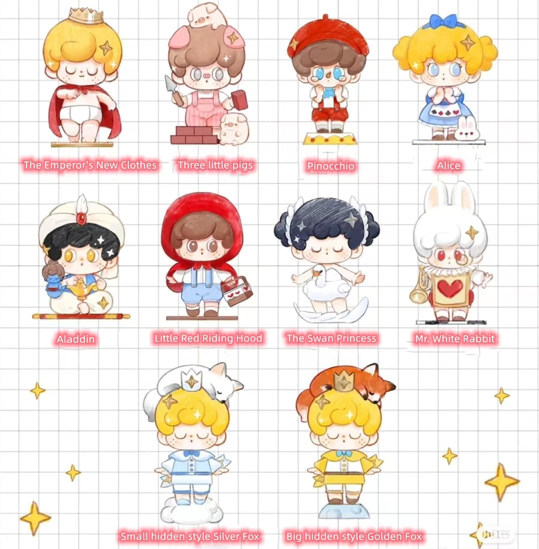 Bunby Doll Fairy Tales series Big Figures 8PCs Random Art Cute Collectibles Birthday Gift