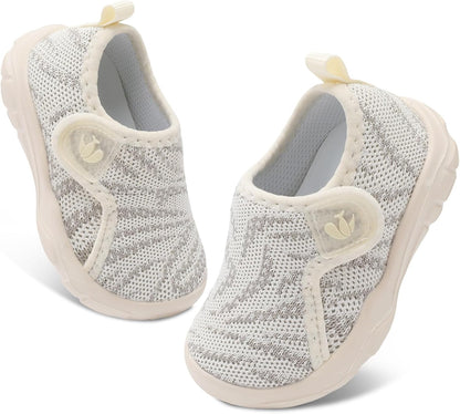 FEETCITY Baby Shoes Boys Girls First Walking Shoes Infant Sneakers Lightweight Slip On Shoe