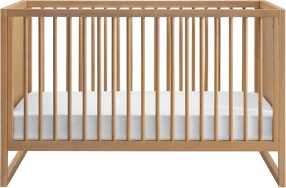 Nurture& The Crib - Baby, Toddler Convertible Crib | Sustainable Non-Toxic Materials | 3 Adjustable Heights - Grows with Your Baby (Toddler Guardrail NOT Included) (All Natural)