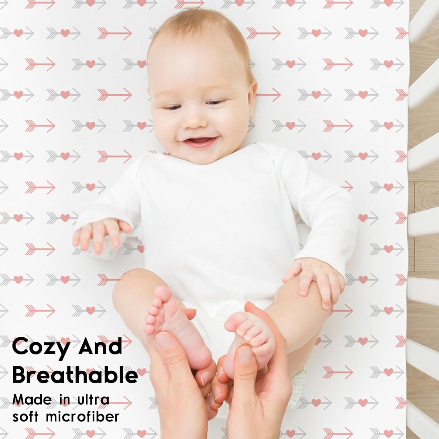 Yoofoss Baby Crib Sheets for Boys Girls, Fitted Crib Sheet 2 Pack for Standard Crib and Toddler