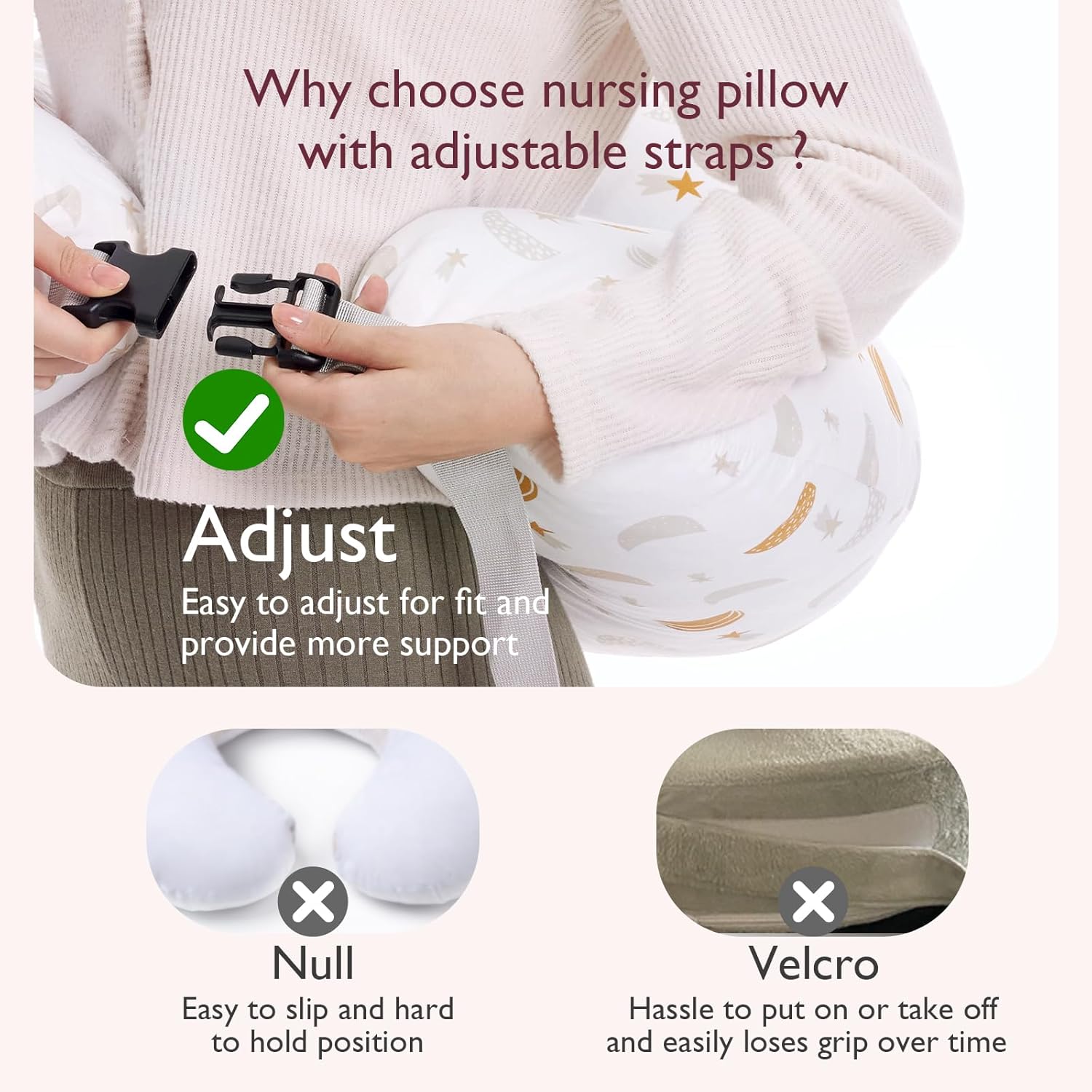 Momcozy Original Nursing Pillow for Breastfeeding-Pioneering Safety Fence- Wider Feeding Pillows