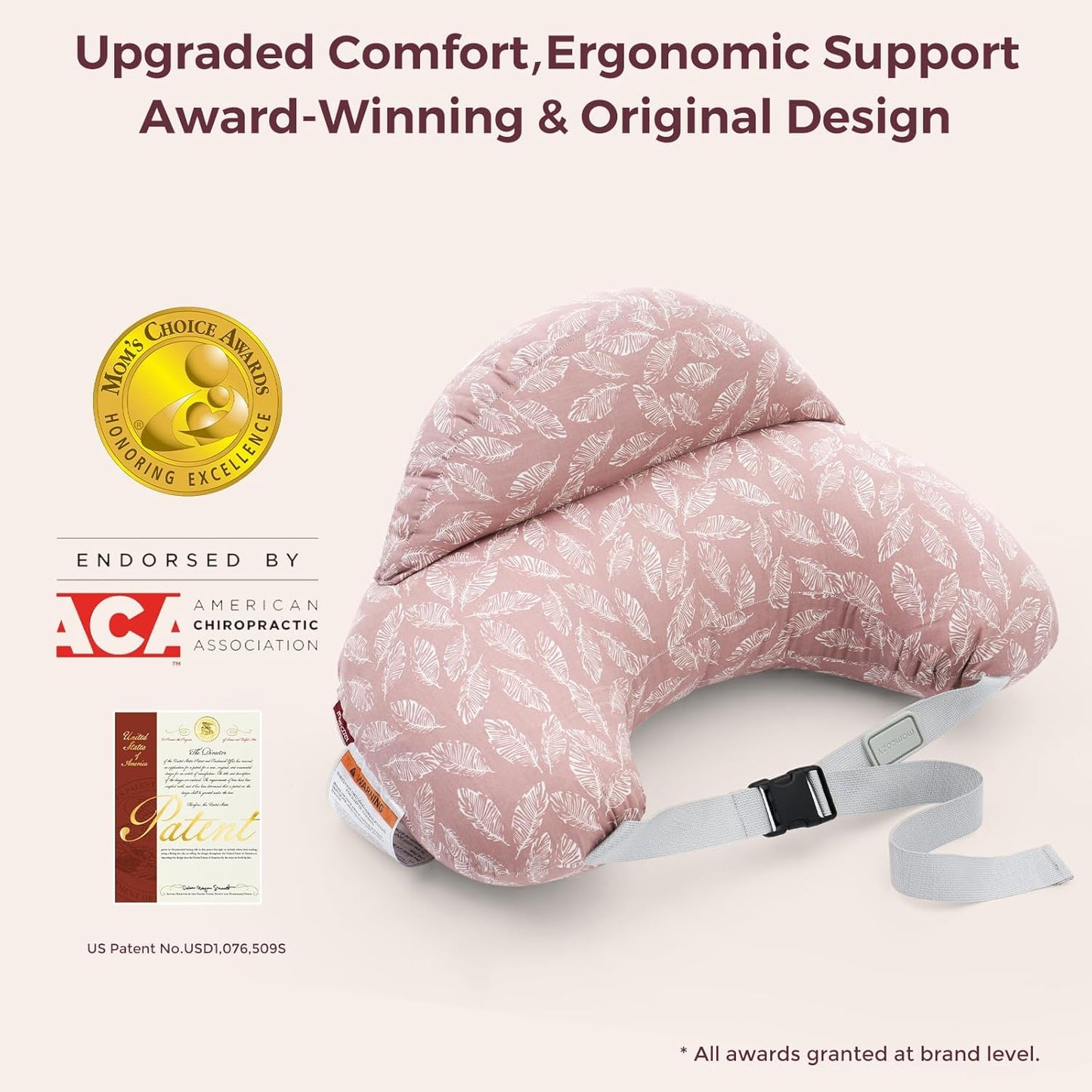Momcozy Original Nursing Pillow for Breastfeeding-Pioneering Safety Fence- Wider Feeding Pillows