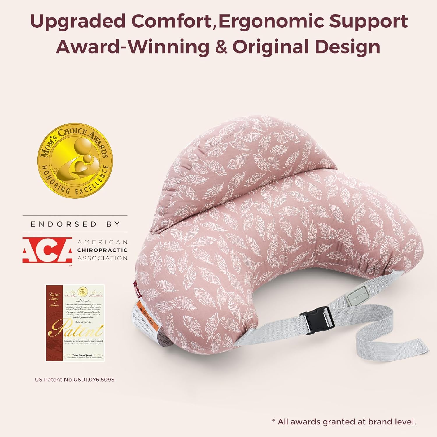 Momcozy Original Nursing Pillow for Breastfeeding-Pioneering Safety Fence- Wider Feeding Pillows