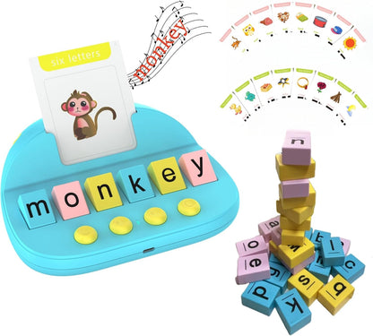 Word Matching Game Toys for Ages 5-7, Spelling Games for 3 Years Old, Speak and Spell Educational Toys for Easter Children's Day Halloween Christmas Birthday Party Gifts (Style D)