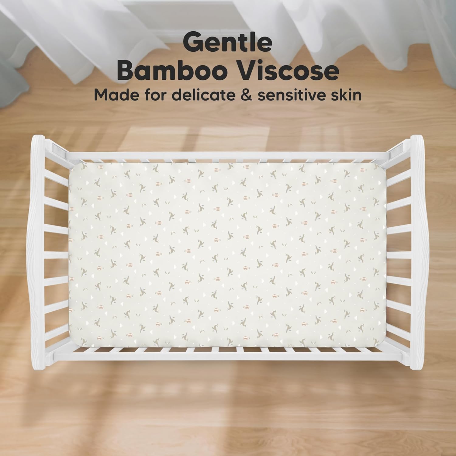 KeaBabies 2-Pack Baby Crib Sheets for Boys, Girls - 52x28 Viscose Derived from Bamboo Toddler Bed
