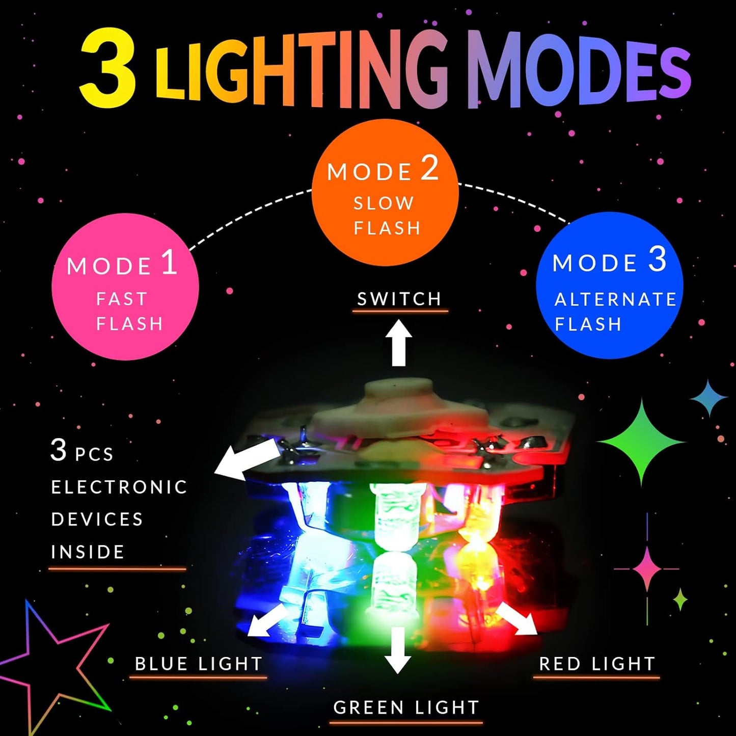 24 Pack LED Light Up Fidget Spinner Bracelets Easter Party Favors for Kids 4-8 8-12, Glow in The Dark Party Supplies, Back to School Gift for Students, Return Gifts for Kids Birthday Halloween