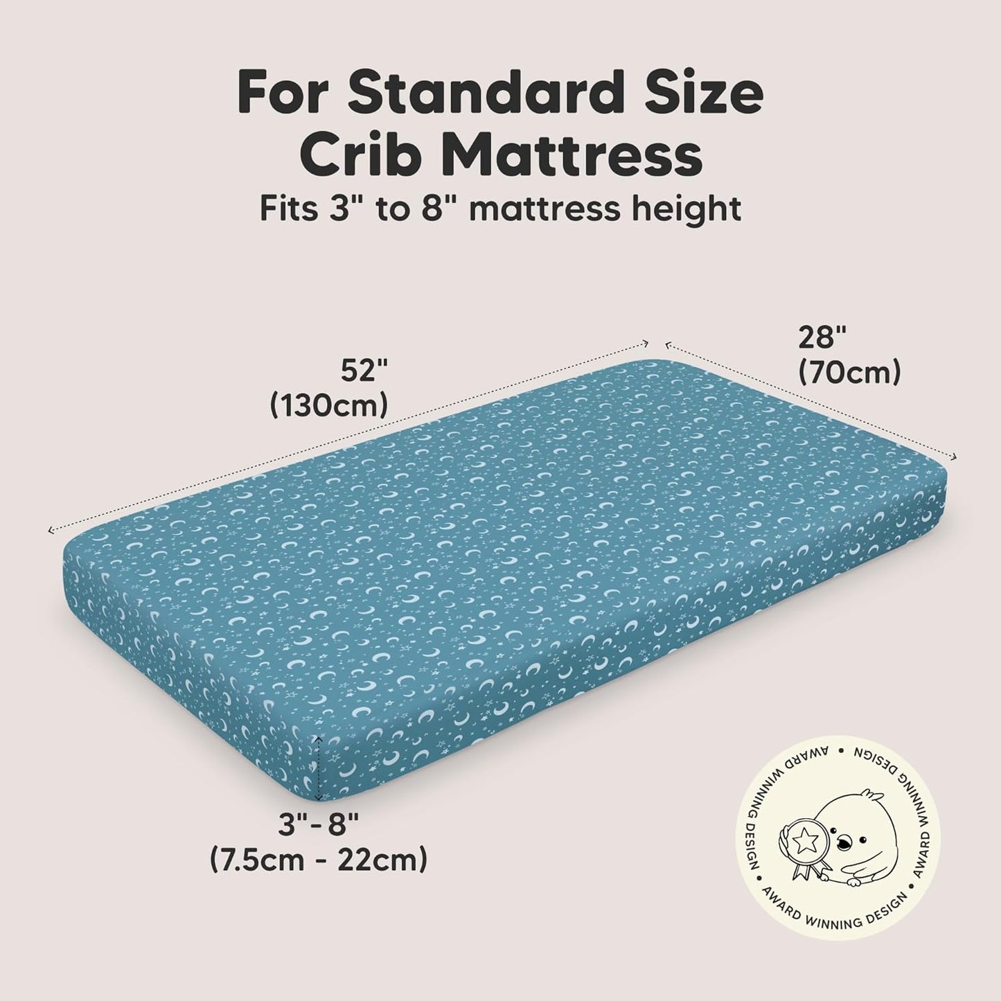 KeaBabies 2-Pack Organic Crib Sheets for Boys, Girls - 52x28 Fitted Crib Mattress Sheet Neutral