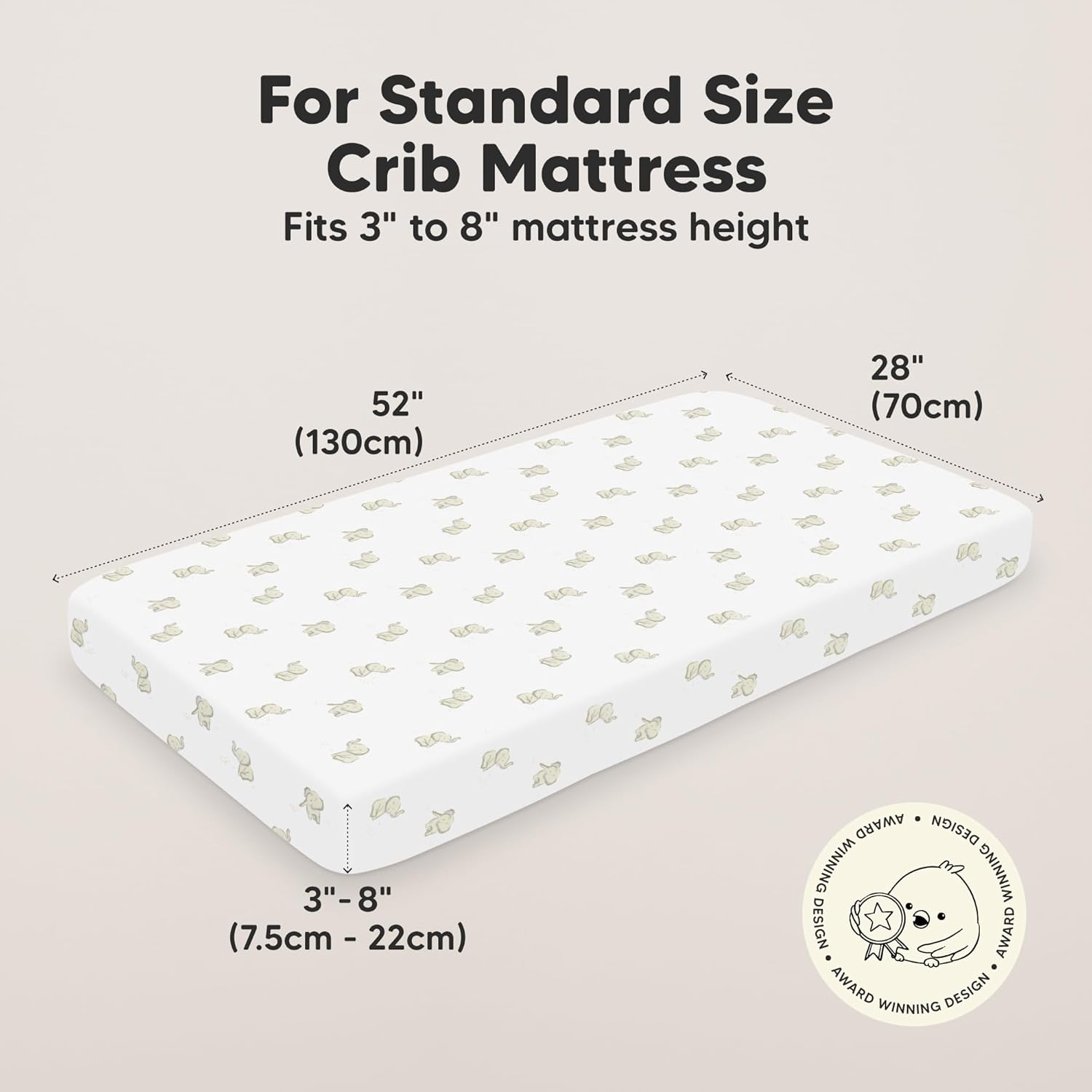 KeaBabies 2-Pack Organic Crib Sheets for Boys, Girls - 52x28 Fitted Crib Mattress Sheet Neutral