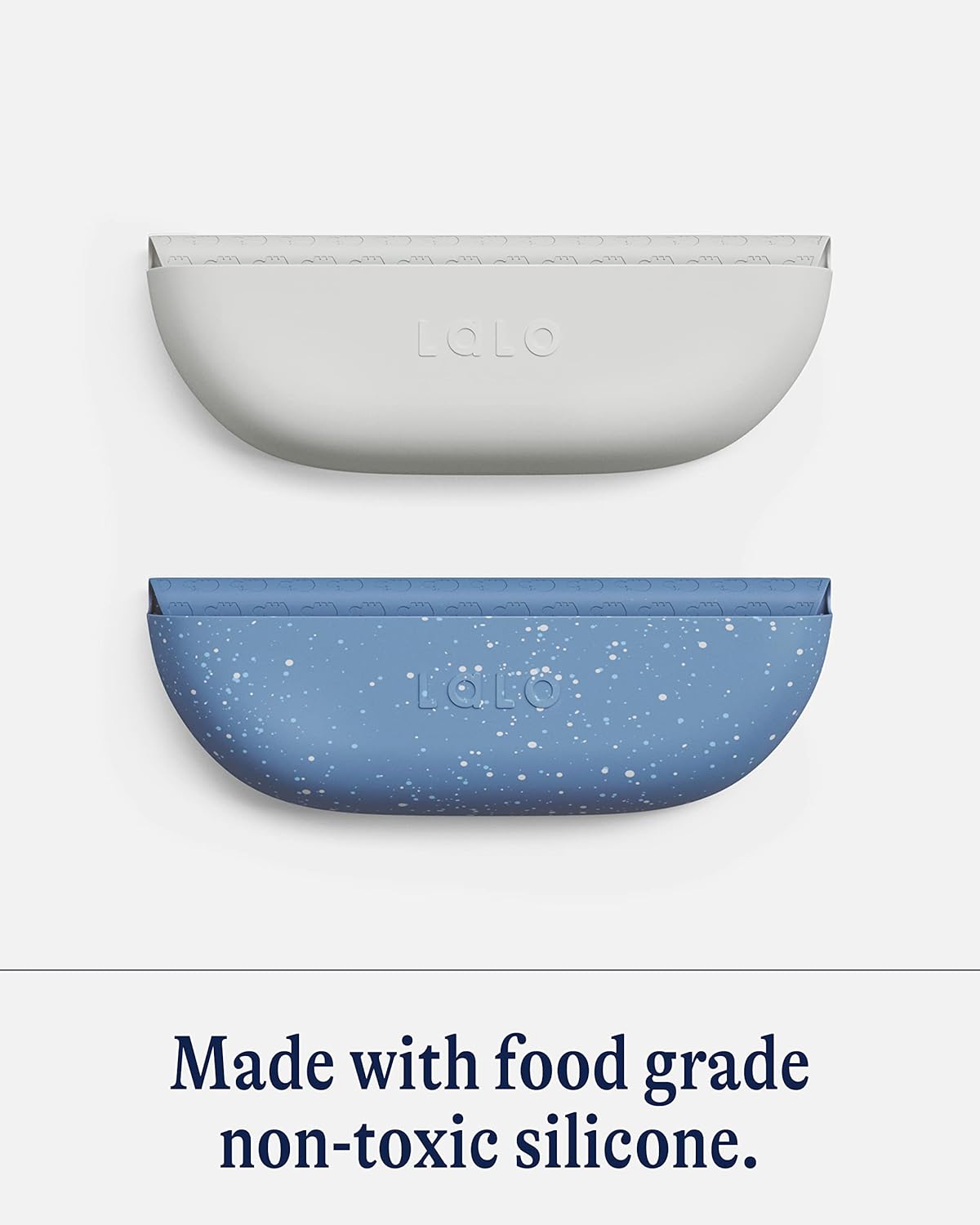 Lalo The Bib - Waterproof, Non-Toxic Silicone Baby Bib with Adjustable Neck Band & Silicone Food