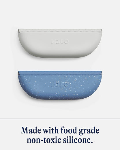 Lalo The Bib - Waterproof, Non-Toxic Silicone Baby Bib with Adjustable Neck Band & Silicone Food