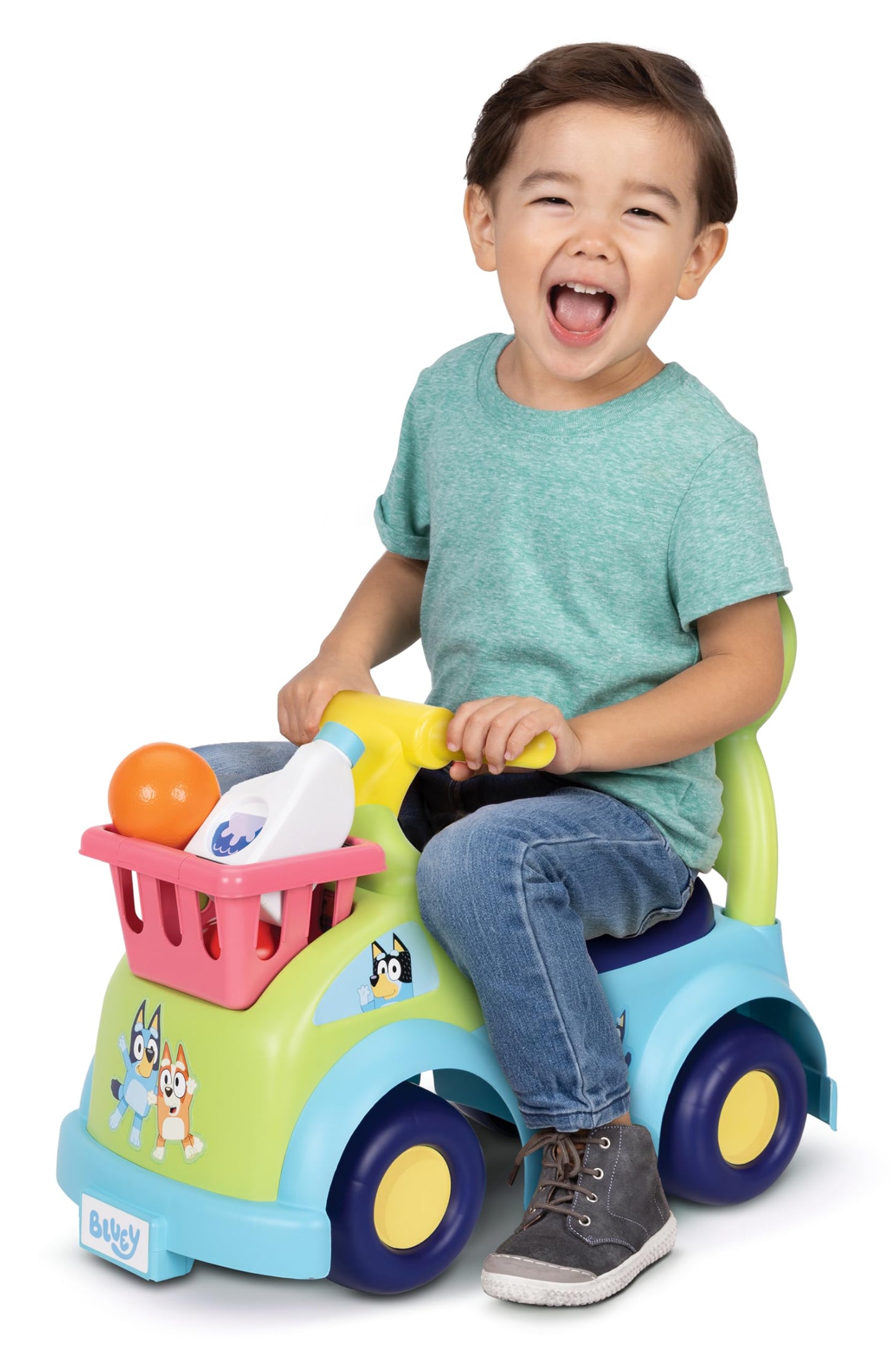 Bluey Shopping Cart Ride On for Baby, Toddler, Kids