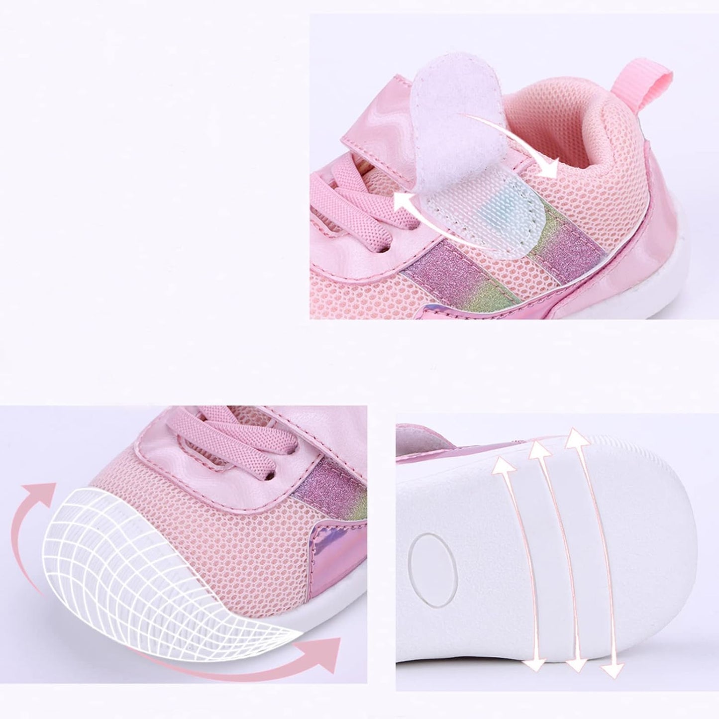 Baby Boy Girl Shoes Infant Non Slip Sneakers Breathable Lightweight Toddler First Walking Shoes 6 12 18 24 Months