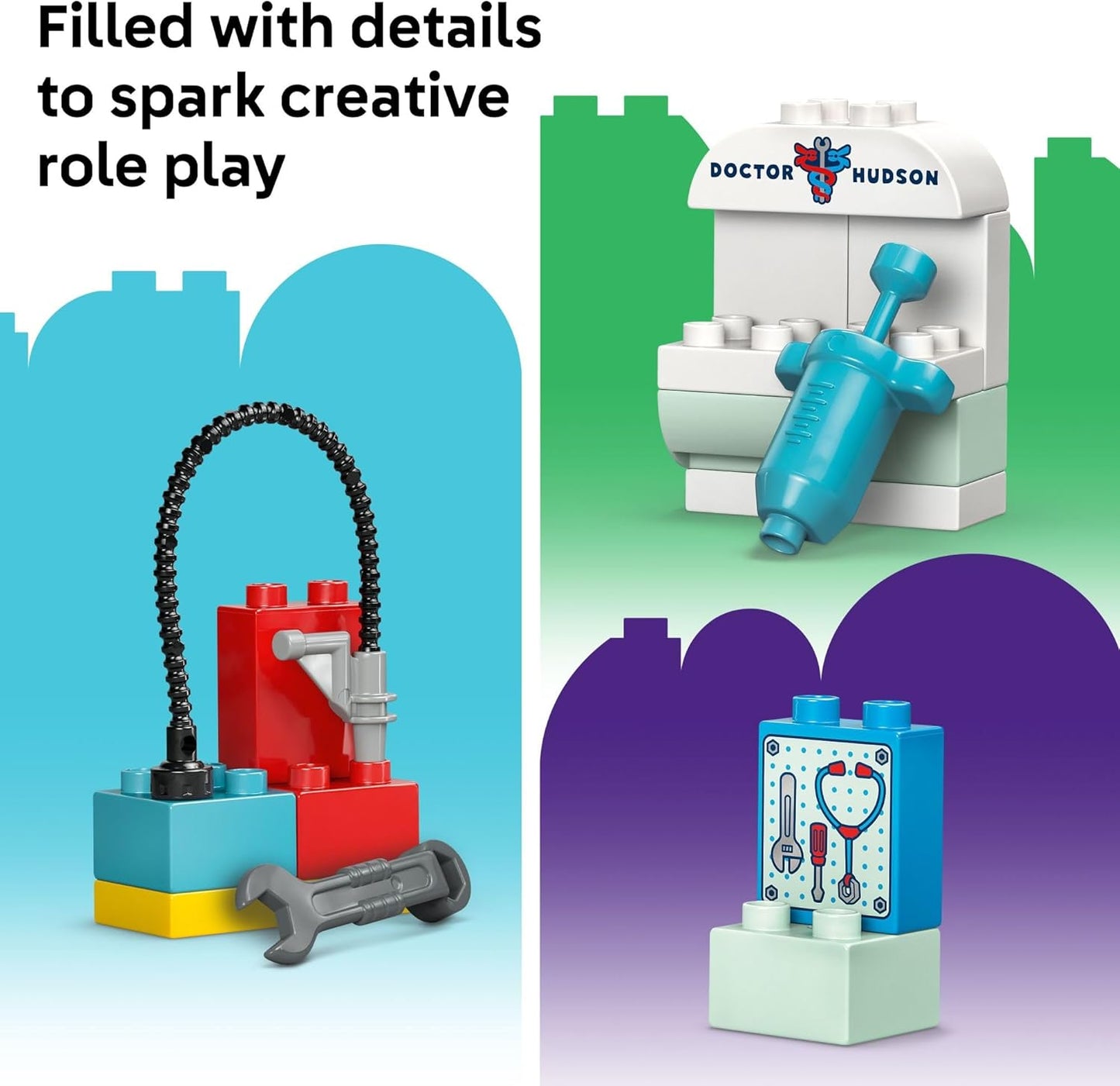 LEGO DUPLO Disney and Pixar Cars McQueen’s Visit to Doc’s Garage - Lightning McQueen Cars Toy for Preschool Boys and Girls 2+ - Pretend Play and Sensory Toddler Toy - Gift Idea for Birthdays - 10456