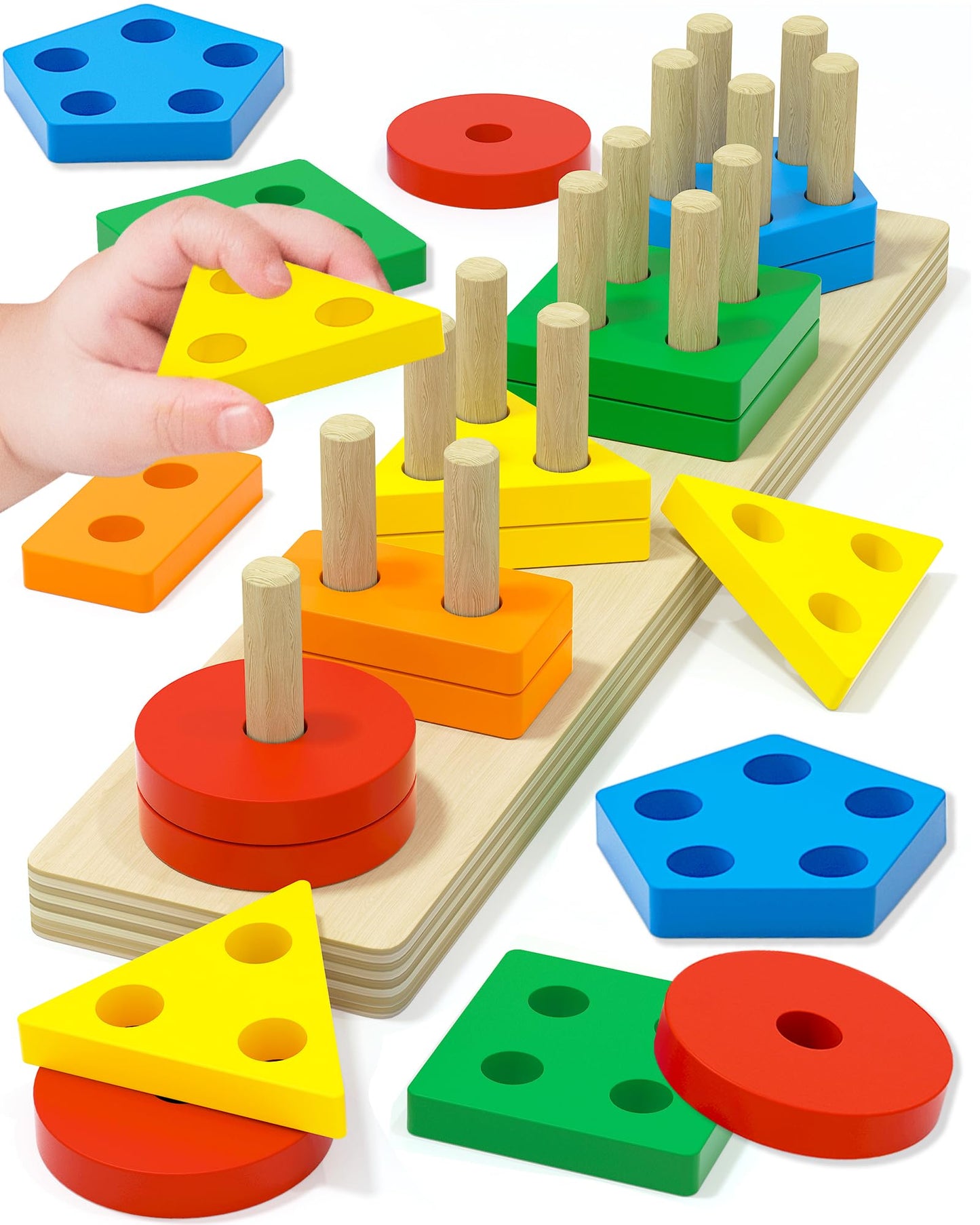 Montessori Toys for 1 2 3 Year Old Boy Girl, Toddler Learning Toys Gifts