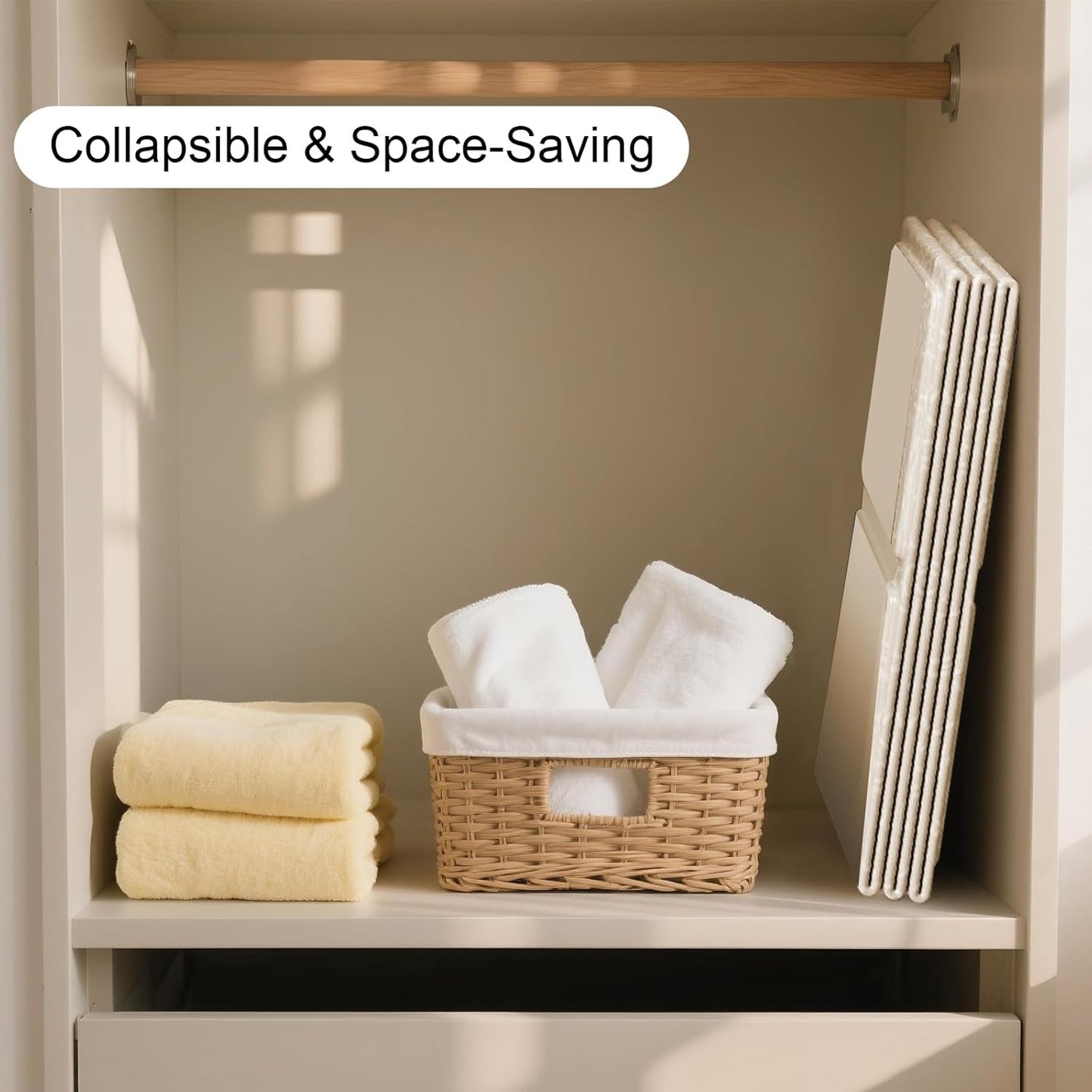 Collapsible Baby Bathtub, Portable & Foldable Bathtub for Newborns to Toddlers, Easy to Store