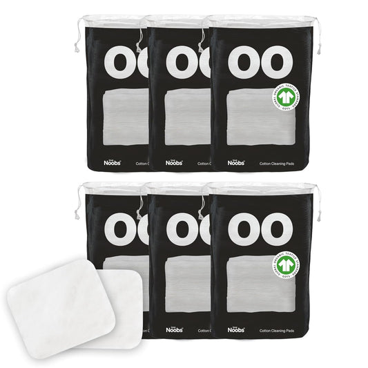 Baby Cotton Pads for Diaper Change by LoveNoobs, 360 Count, Ultra Soft 100% Organic Extra Large Cotton Pads for Baby Sensitive Skin, Lint-Free, Premium Jumbo Size, GOTS Certified