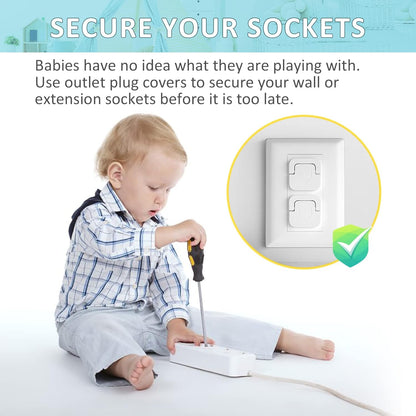 4our Kiddies Baby-Proof Outlet Covers (60 Pack) - Child Safety Electric Plug Protectors to Prevent Power Shock