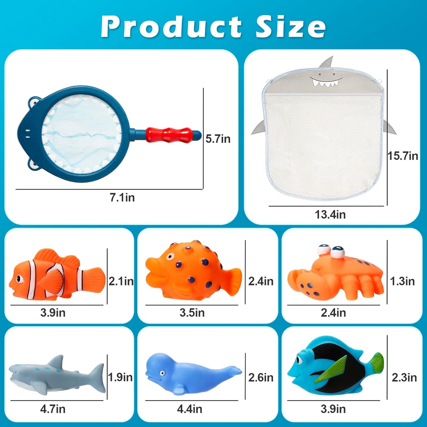 No Hole Mold Free Bath Toys for Toddlers 1-3, Water Toys for 6-12 Months Infants with Storage Bag