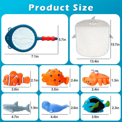 No Hole Mold Free Bath Toys for Toddlers 1-3, Water Toys for 6-12 Months Infants with Storage Bag